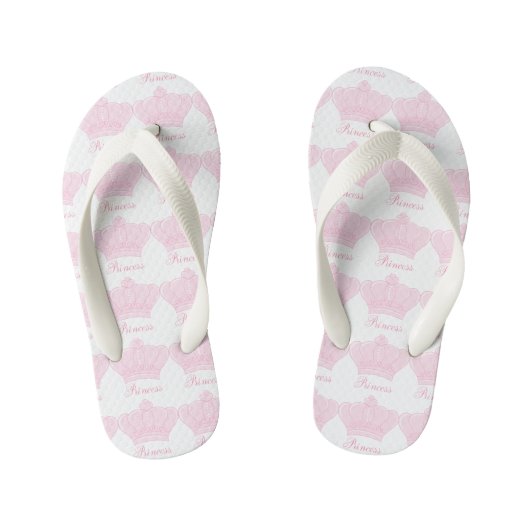De roze Kroon van kleine prinses - Teenslippers va (Voetbed)