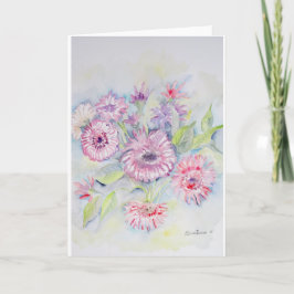 De roze Lege Kaart van Bloemen