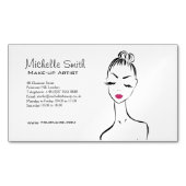 De roze lippen vormen het merk kunstenaar magnetisch visitekaartje (Voorkant)