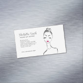 De roze lippen vormen het merk kunstenaar magnetisch visitekaartje (Voorbeeld)