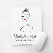 De roze lippen vormen het merk kunstenaar muismat (Met muis)