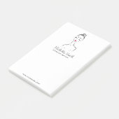 De roze lippen vormen het merk kunstenaar post-it® notes (Schuin)