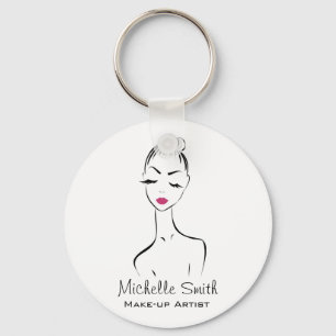 De roze lippen vormen het merk kunstenaar sleutelhanger