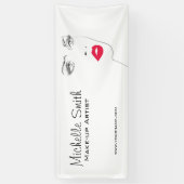 De roze lippen vormen het merk kunstenaar spandoek (Verticaal)