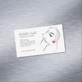 De roze lippen vormen het merk kunstenaar visitekaartje magneet (Voorbeeld)