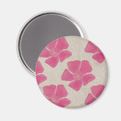 De roze Magneet van het Patroon van de Bloem (Voorkant / Achterkant)