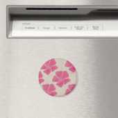 De roze Magneet van het Patroon van de Bloem (Insitu (Vaatwasser))