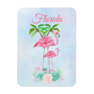 De roze Mamma's & Baby Florida van de Flamingo Magneet