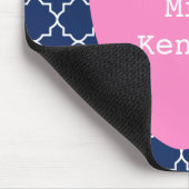 De roze Marine Quatrefoil van Apple Muismat (Hoek)
