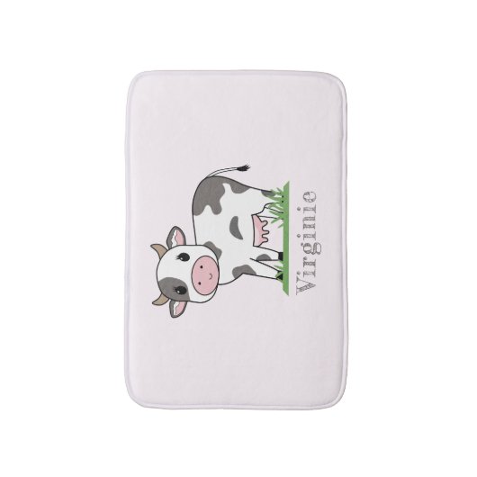 De roze Mat van de Bath met een Stomme Koe (Voorkant Verticaal)