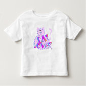 De roze Minnaar van de Kat Kinder Shirts (Voorkant)