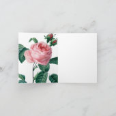 De roze Mist nam Huwelijk dankt u toe Bedankkaart (Binnen)