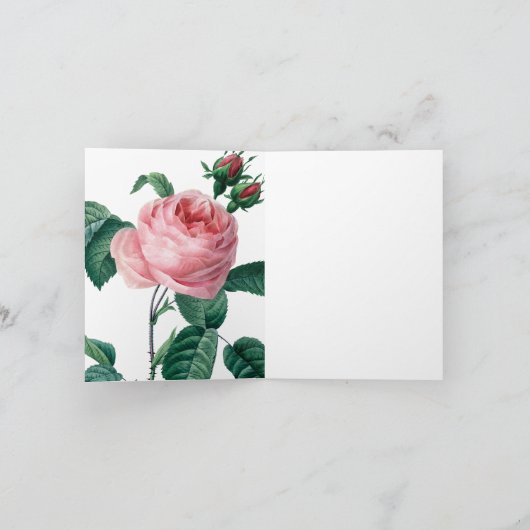 De roze Mist nam Huwelijk dankt u toe Bedankkaart (Binnen)