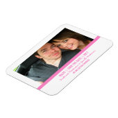 De Roze Moderne Foto sparen de Magnet van de Datum Magneet (Linkerzijde)