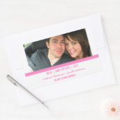 De Roze Moderne Foto sparen de Stickers van de Dat (Envelop)