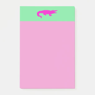 De roze Nota's van de Post-it van de Krokodil Post-it® Notes