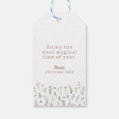 De roze Notenkraker Ballet Kerstmis Cadeaulabel (Achterkant)