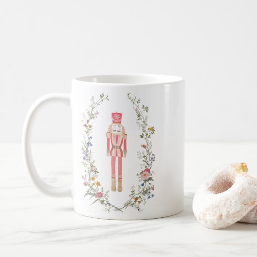De roze Notenkraker Ballet Kerstmis Koffiemok (Met donut)