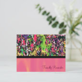 De roze Ontwerper ~ Briefkaart (Staand voorkant)
