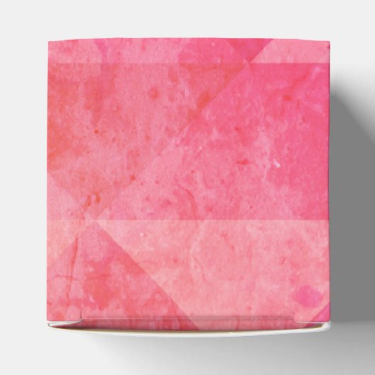 De roze oranje tekst van de waterverf van de booms bedankdoosjes (Bovenkant)