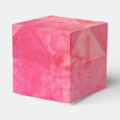 De roze oranje tekst van de waterverf van de booms bedankdoosjes (Achterkant)