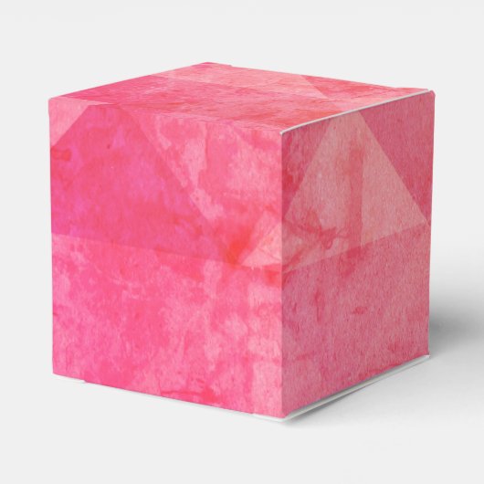 De roze oranje tekst van de waterverf van de booms bedankdoosjes (Achterkant)