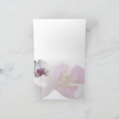 De roze Orchidee dankt u kaardt Bedankkaart (Binnen)