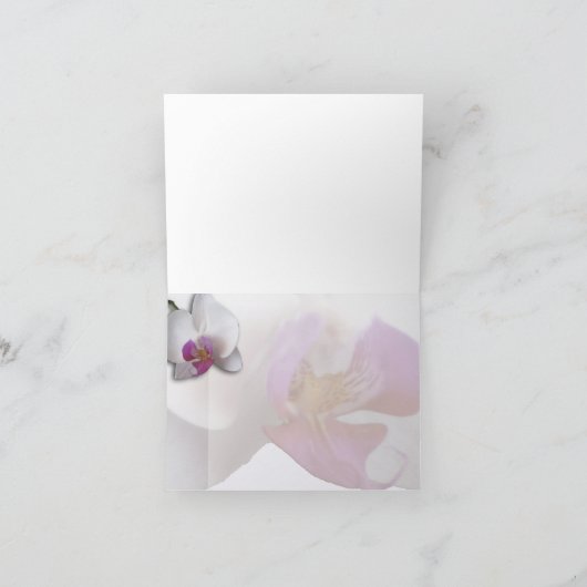 De roze Orchidee dankt u kaardt Bedankkaart (Binnen)