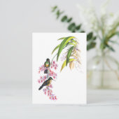 De roze orchideeën en kolibries van John Gould Briefkaart (Staand voorkant)