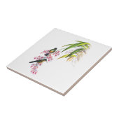 De roze orchideeën en kolibries van John Gould Tegeltje (Zijkant)