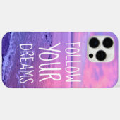 De roze Paarse oceaanzonsondergang volgt je dromen Case-Mate iPhone Case (Achterkant (horizontaal))