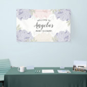 De roze & Paarse Partij van het Baby shower van Spandoek (Beurs)