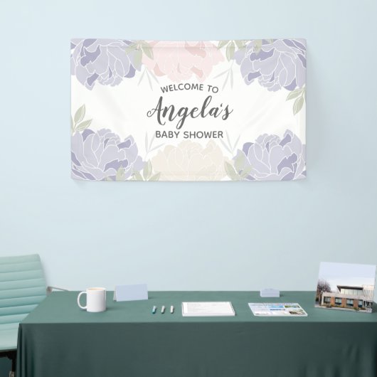 De roze & Paarse Partij van het Baby shower van Spandoek (Beurs)