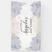 De roze & Paarse Partij van het Baby shower van Spandoek (Verticaal)