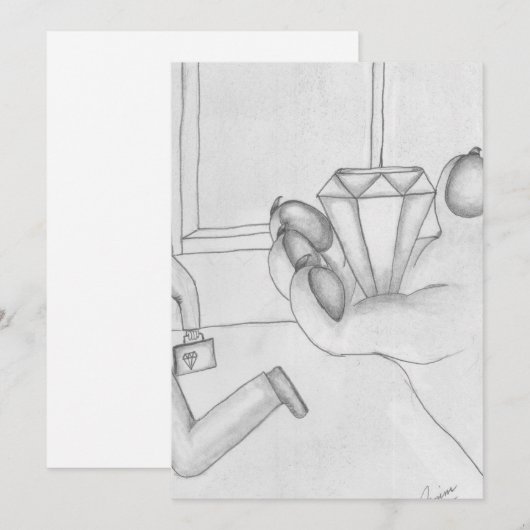 De roze panter feestdagenkaart (Voorkant / Achterkant)