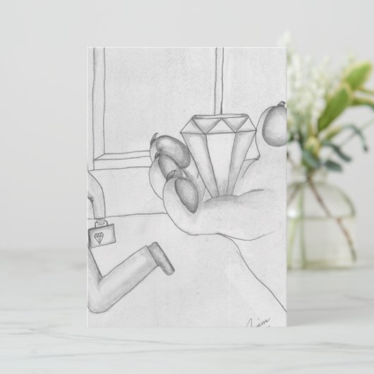 De roze panter feestdagenkaart (Staand voorkant)