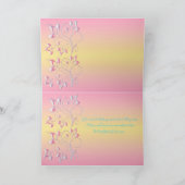 De roze Parel & de Mooie Pastelkleuren danken u Bedankkaart (Binnen)