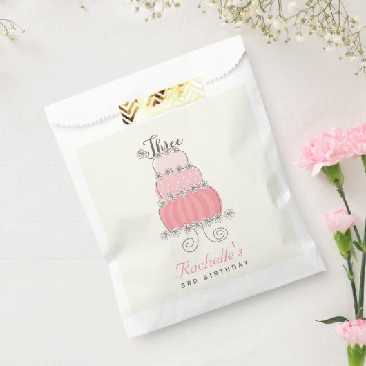 De roze Partij van de Verjaardag van het Meisje Bedankzakje (Gezegeld)