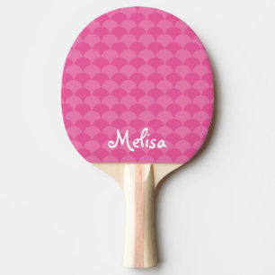 De roze peddel van de kammosselpingpong voor tafeltennisbatje