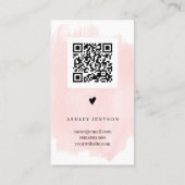 De roze penseelstreek van het manuscript van de sp visitekaartje (Achterkant)