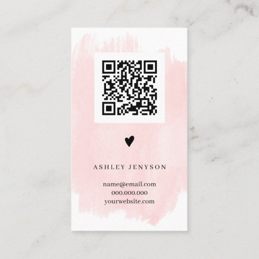 De roze penseelstreek van het manuscript van de sp visitekaartje (Achterkant)