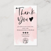 De roze penseelstreek van het manuscript van de sp visitekaartje (Voorkant)