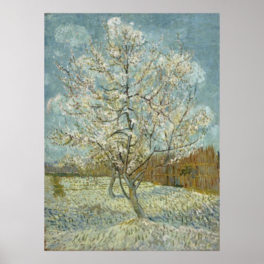 De roze perzikboom van Van Gogh Poster (Voorkant)