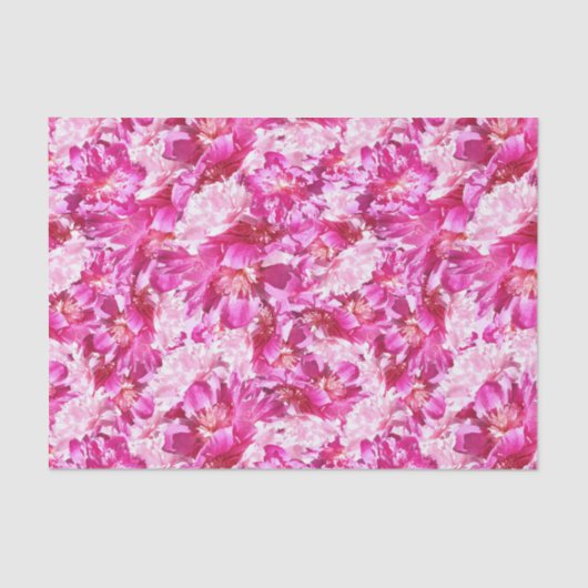 De roze Pioenen bloeien 10 van het pond- Papieren Tissuepapier (Voorkant)