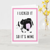 De roze pug kaart van de liefdeverjaardag (Gele Bloem)