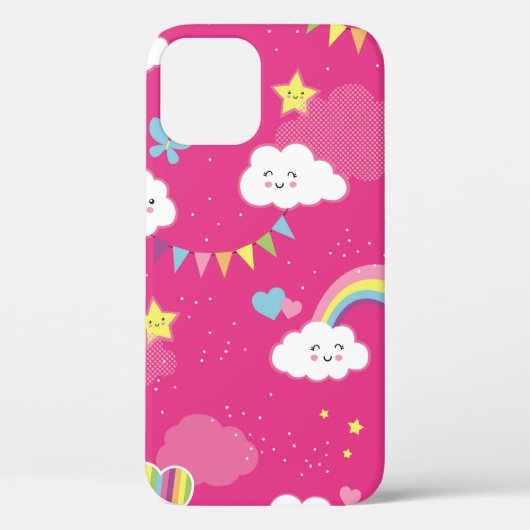 De roze Rainbow Sky die het patroon herhaalt. Een Case-Mate iPhone Case (Achterkant)