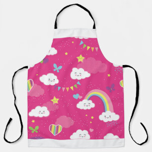 De roze Rainbow Sky die het patroon herhaalt. Een  Schort