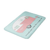 De roze Retro Badmat van de Kampeerauto (Gekanteld)