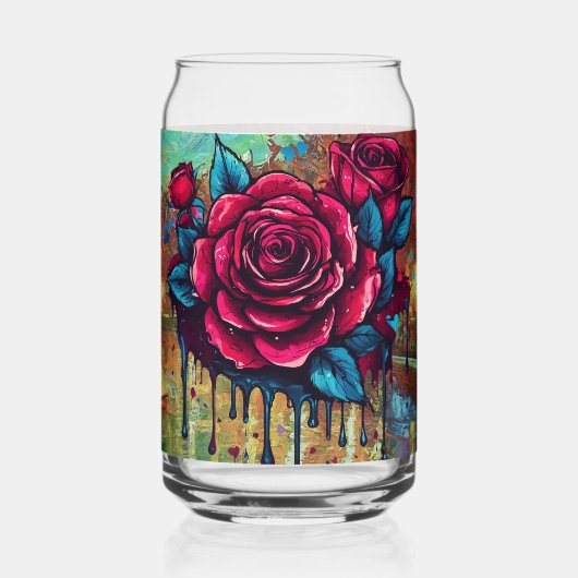 De roze roze blikvorm glas (Achterkant)