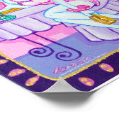 De roze roze roebel afdrukken poster (Hoek)